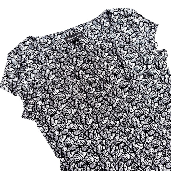 Connected Apparel Black & White Palm Leaf Midi Dress – Size 6 🌴🖤🤍 - Picture 6 of 12